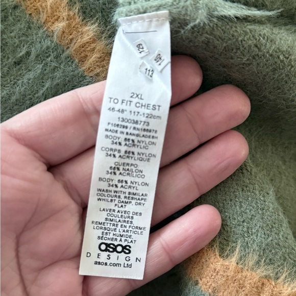 Asos Design Knitted Fluffy Crew Neck Sweater - Men’s Size 2XL - Picture 13 of 13